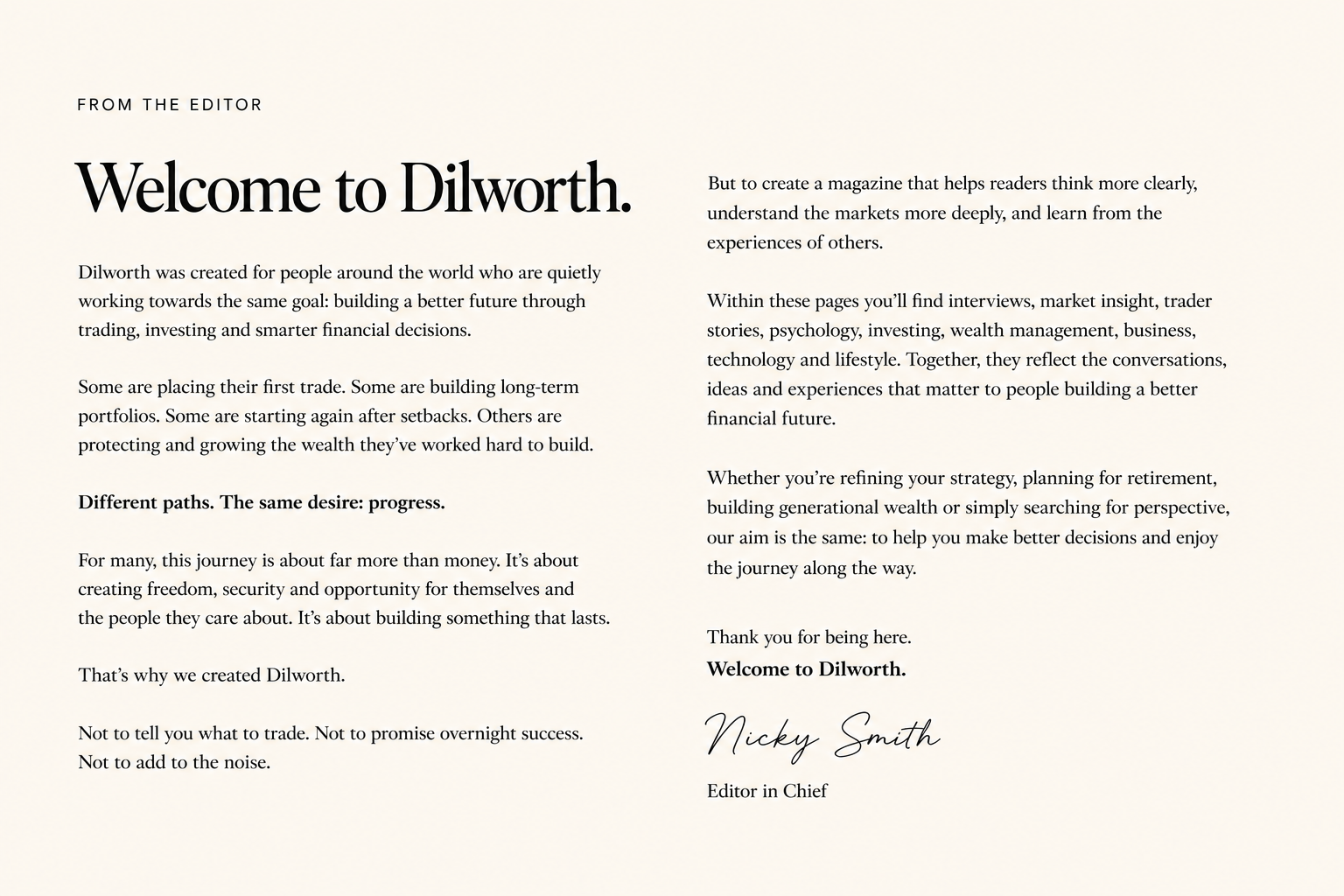 Dilworth Magazine Dilworth Magazine
